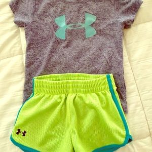 2T under armour shirt and shorts. 2T Nike leggings